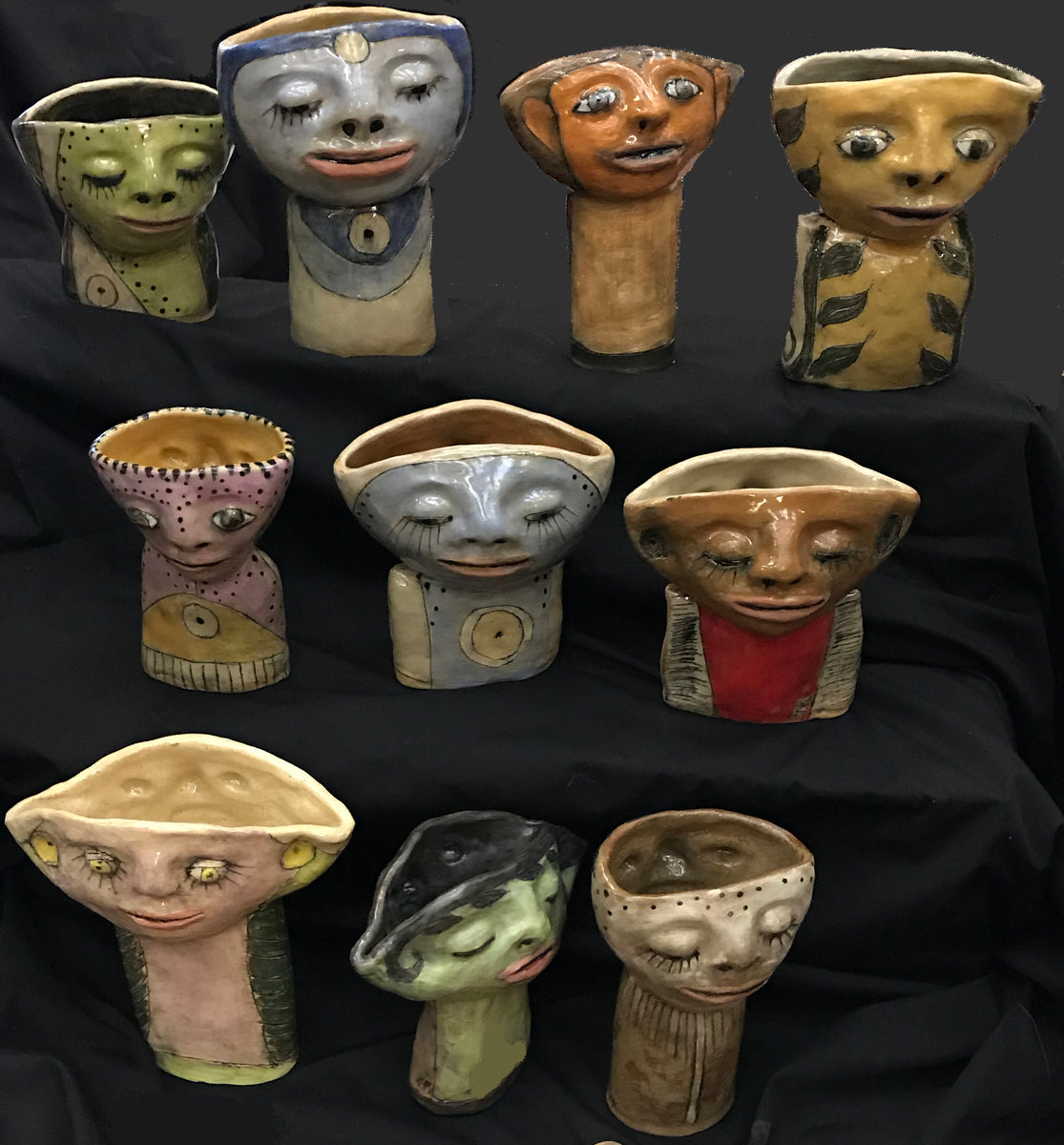 Asleep Awake Cups – Jennifer Kunin Studio