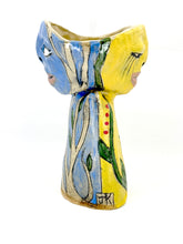 Load image into Gallery viewer, Asleep Awake Cup with Blue Trees and Yellow Flowers