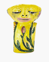 Load image into Gallery viewer, Asleep Awake Cup with Blue Trees and Yellow Flowers