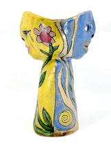 Load image into Gallery viewer, Asleep Awake Cup with Blue Trees and Yellow Flowers