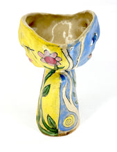 Load image into Gallery viewer, Asleep Awake Cup with Blue Trees and Yellow Flowers