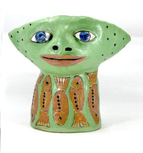 Load image into Gallery viewer, Asleep Awake Cup Green with Fish