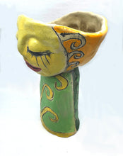 Load image into Gallery viewer, Asleep Awake Cup with Green Scales and Spirals