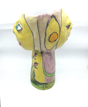 Load image into Gallery viewer, Asleep Awake Cup Yellow with Flowers and Spirals