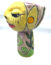 Load image into Gallery viewer, Asleep Awake Cup Yellow with Flowers and Spirals