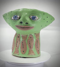 Load and play video in Gallery viewer, Asleep Awake Cup Green with Fish