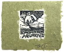 Load image into Gallery viewer, Aquarius Lino Print Card