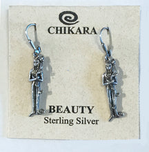 Load image into Gallery viewer, Beauty Earrings packaging. Comes with accordian folded blurb enclosed, which shows the entire Chikara line.
