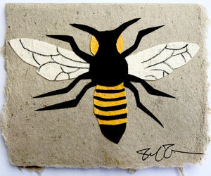 Bee Collaged Card