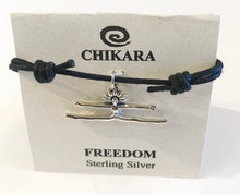 Load image into Gallery viewer, Freedom Black Cord Necklace Packaged
