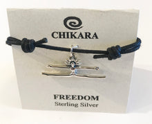 Load image into Gallery viewer, Freedom Black Cord Necklace Packaged