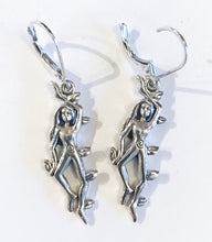 Load image into Gallery viewer, Earrings measure 1 1/4 inch with sterling silver lever back ear wires. (fish wire is also available upon request)