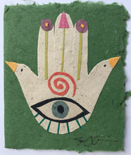 Load image into Gallery viewer, Hamsa Collaged Card
