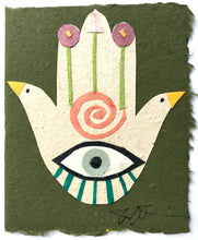 Load image into Gallery viewer, Hamsa Collaged Card
