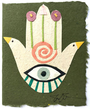 Load image into Gallery viewer, Hamsa Collaged Card