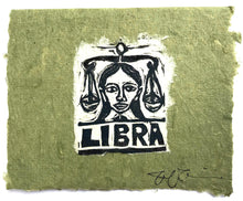 Load image into Gallery viewer, Libra Lino Print Card