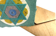 Load image into Gallery viewer, Jewish Star Collaged Card

