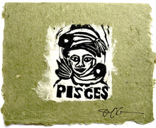 Load image into Gallery viewer, Pisces Lino Print Card