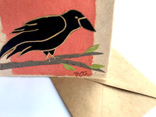 Load image into Gallery viewer, Raven Handmade Paper Totem Card
