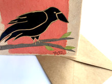 Load image into Gallery viewer, Raven Handmade Paper Totem Card