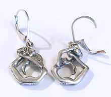 Load image into Gallery viewer, Earrings measure 1 1/4 inch with sterling silver lever back ear wires. (fish wire is also available upon request)
