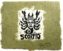 Load image into Gallery viewer, Scorpio Lino Print Card