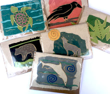 Load image into Gallery viewer, Wolf Totem Handmade Paper Card
