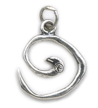 Load image into Gallery viewer, Back view of Chikara spiral charm
