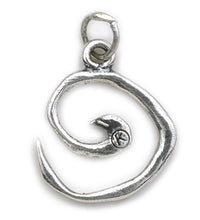 Load image into Gallery viewer, Back view of Chikara spiral charm