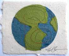 Load image into Gallery viewer, Love Earth Stitched Card

