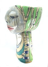 Load image into Gallery viewer, Asleep Awake Cup Green with Birch and Eyes
