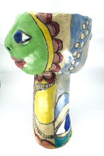 Load image into Gallery viewer, Asleep Awake Cup Green with Birch and Eyes
