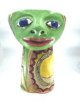 Load image into Gallery viewer, Asleep Awake Cup Green with Birch and Eyes
