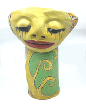 Load image into Gallery viewer, Asleep Awake Cup with Green Scales and Spirals
