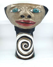 Load image into Gallery viewer, Asleep Awake Cup with Brown Face and Spiral
