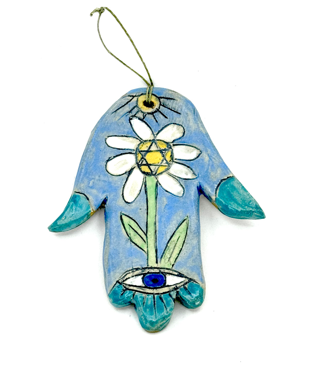 Clay Hamsa with Daisy 4