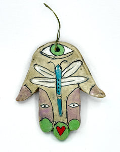 Clay Hamsa with Dragonfly 2