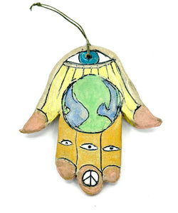 Clay Hamsa with Earth 2