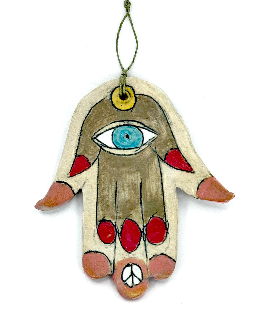 Clay Hamsa with Hands 3