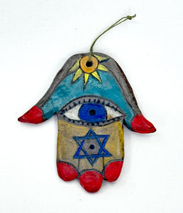 Clay Hamsa with Star 5