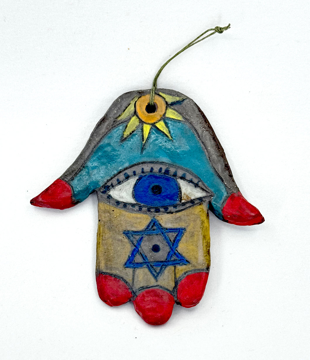 Clay Hamsa with Star 5