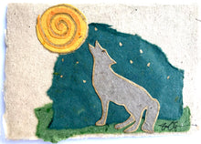 Load image into Gallery viewer, Wolf Totem Handmade Paper Card
