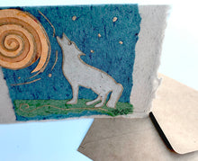 Load image into Gallery viewer, Wolf Totem Handmade Paper Card
